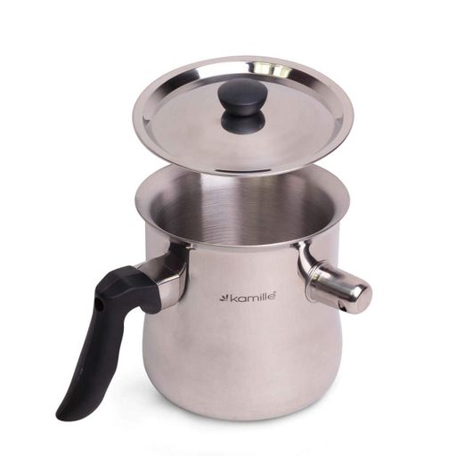 Молоковарка зі свистком та сталевою кришкою 1 л Kamille 5840 (2135495)