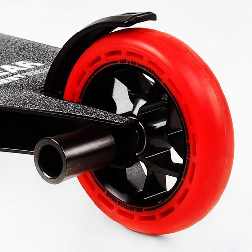 Самокат трюковий Best Scooter FEAR SCS система пеги алюмінієвий диск та дека колеса PU 100 кг Black and red (112901) (2135543)