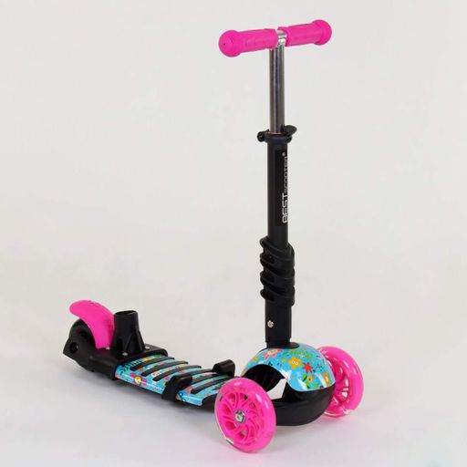 Самокат 5в1 Best Scooter (PU колеса з підсвічуванням) Абстракція Multicolor (84217) (2135896)