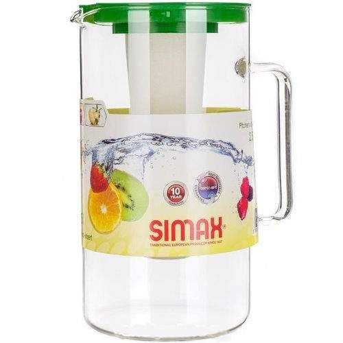 Глечик 2,5 л з ємністю для льоду прозорий/зелений Simax 2544/L SIM (2142091)