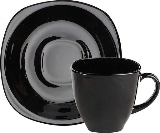 Набір чайний Luminarc Carine Black/White 220 мл 12 предметів 2371D LUM (2142772)