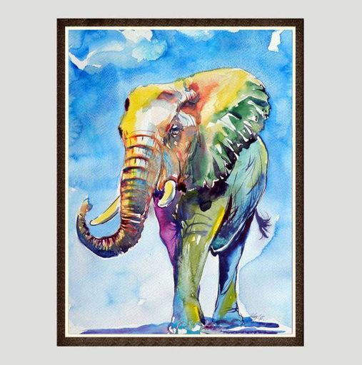 Картина алмазами Monkey family Розфарбований слон 30x40 (карт-000093) (2142799)