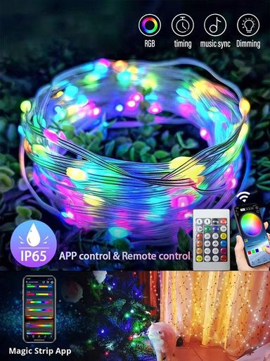 Гирлянда USB Капля росы RGB пульт 200 LED 20 м (2143002)