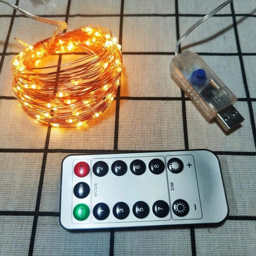 Гирлянда USB Капля росы теплый белый пульт 20м 200 LED (2143011)