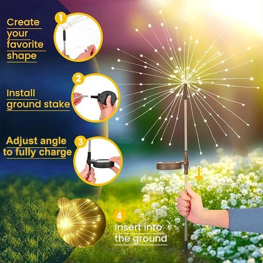 Уличный светильник гирлянда на солнечной батарее 60 LED Холодная Белая (2143029)