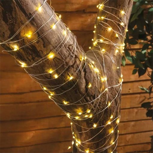 Солнечная гирлянда SuperLED пластиковая 10 м белая 100 LED 8 режимов (723900) (2143075)