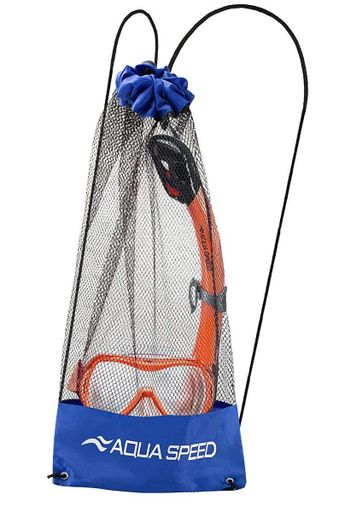 Набір маска трубка AQUA SPEED силікон OSFM помаранчевий (710810) (2143498)