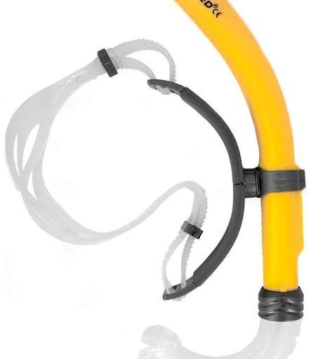 Дихальна трубка Aqua Speed силікон полікарбонат OSFM жовта (710822) (2143507)