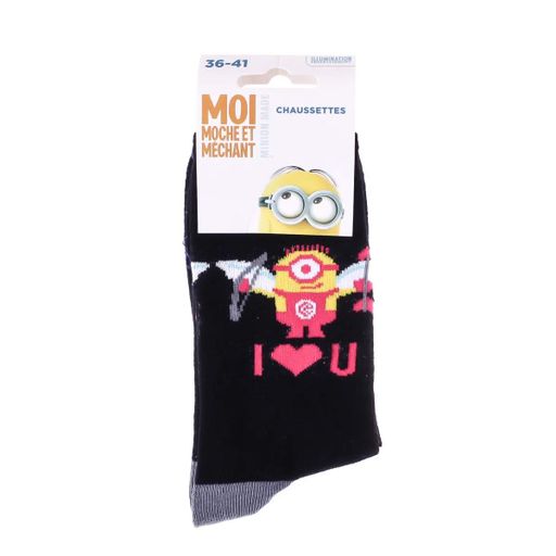 Шкарпетки MINIONS 66% бавовна 36-41 чорний (714950) (2144158)