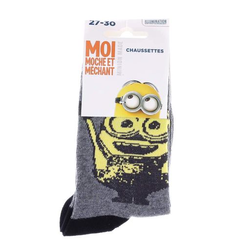 Шкарпетки MINIONS хлопок 27-30 черный серый (715300) (2144325)