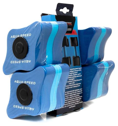 Гантелі для аквафітнесу AQUA SPEED спінений етиленвінілацетат 11x15x8 см сині (719648) (2145360)