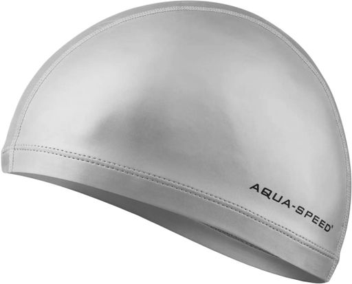 Шапка для плавання Aqua Speed PU поліестер OSFM сріблястий (720374) (2145602)