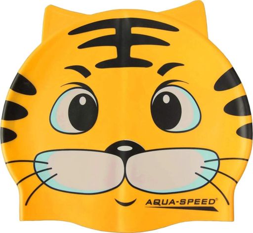 Шапка для плавання Aqua Speed силіконова OSFM жовтий кіт (720389) (2145673)