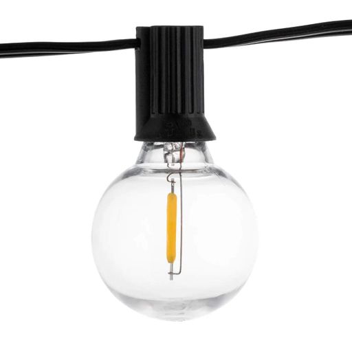 Садовая гирлянда LumiLED пластиковая 15 2 м черная 30 LED 3000 K с пультом IP44 (723967) (2146325)