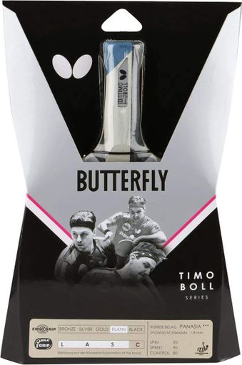 Ракетка для настільного тенісу Butterfly 156 г 1,8 мм чорна (722808) (2146377)