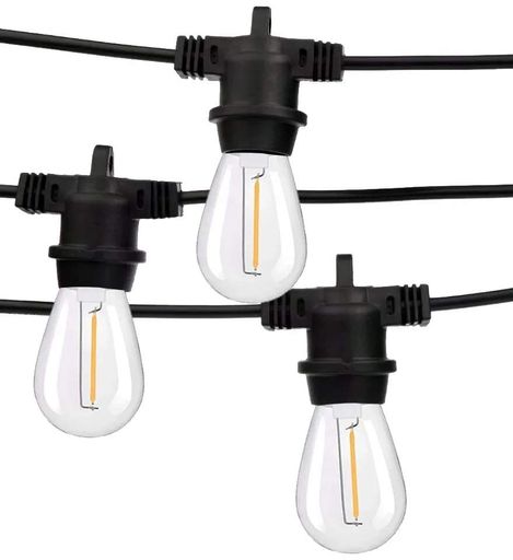 Садовая гирлянда SuperLED резиновая 10 м черная 10 LED ламп E27 (723915) (2146858)