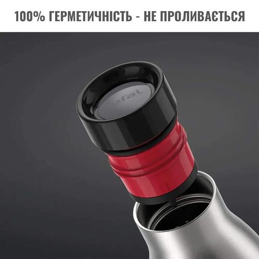 Термос Tefal Bludrop, 700 мл, з нержавіючої сталі, чорного кольору. (633530) (2147185)