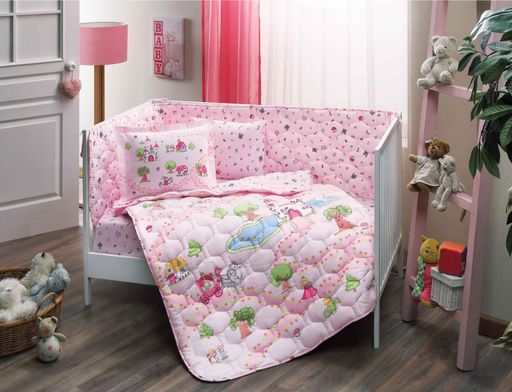 Комплект для детей с защитой и одеялом Princess Pink (6 предметов) Tac Детский pbe0041468 (2147647)