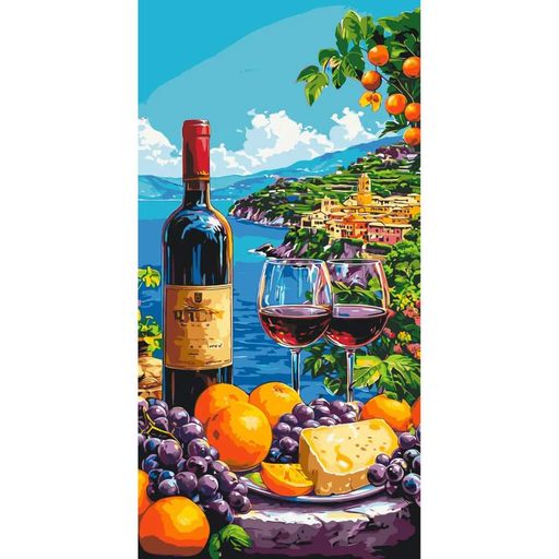 Картина по номерам "Средиземноморский натюрморт" LW5143, 40х80 см (2148342)