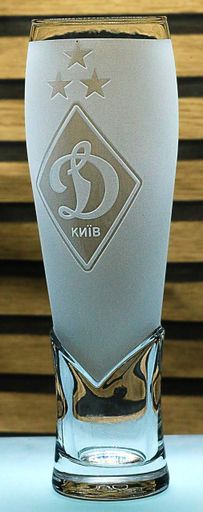 Пивной бокал крафтовый 440мл ФК Динамо Киев с гравировкой подарок для фаната футбольная кружка (2149397)