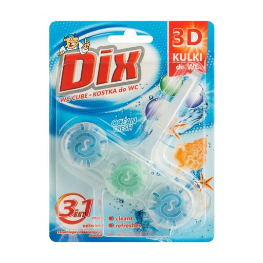 Ароматический блок для унитаза Gold Drop Dix WS Cube 3in1 Ocean Fresh, 35 г