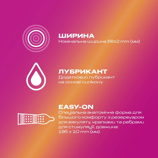 Презервативы латексные с силиконовой смазкой Durex Pleasuremax с ребрами и точками