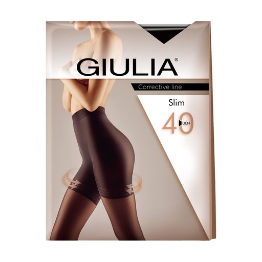 Моделирующие колготки женские Giulia Slim с подтягивающими шортиками, 40 DEN