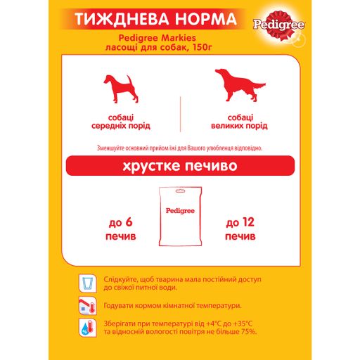 Лакомство для собак Pedigree Markies, 150 г