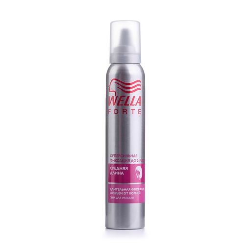 Піна для укладання волосся WELLA Forte Суперсильна фіксація для середньої довжини волосся, 200 мл