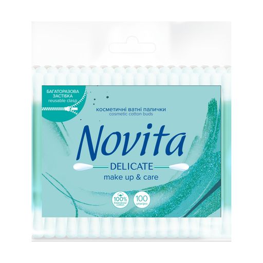 Ватные палочки Novita Delicate, 100 шт