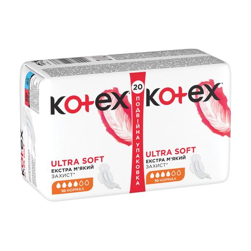 Гігієнічні прокладки для критичних днів Kotex Ultra Soft Normal, 20 шт