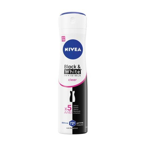 Антиперспірант Nivea спрей женский Клир Чорное и белое, 150мл