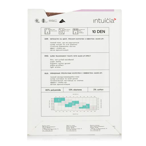 Колготки жіночі Intuicia T-Band Invisible Premium 10 DEN