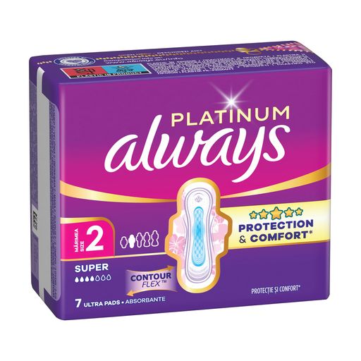 Гигиенические прокладки Always Platinum Super размер 2, 7 шт