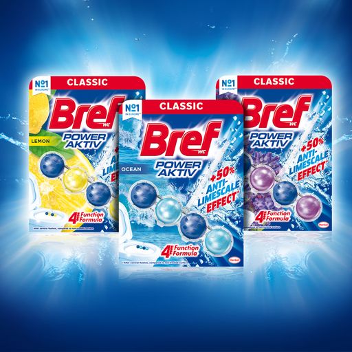 Блок для туалету Bref Power Aktiv Ocean, 2*50 г
