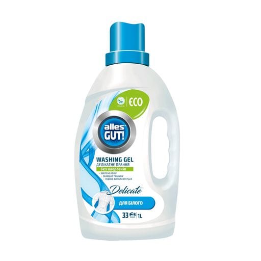 Гель для деликатной стирки Alles GUT! Eco для белых тканей, 33 стирки, 1 л