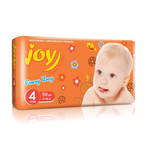 Подгузники Joy Every Day размер 4 (7-14 кг), 50 шт