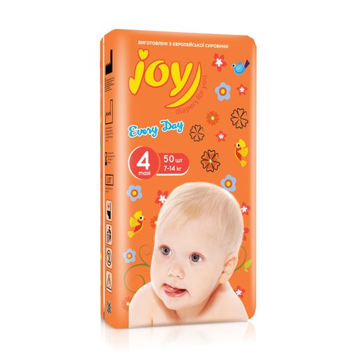 Подгузники Joy Every Day размер 4 (7-14 кг), 50 шт
