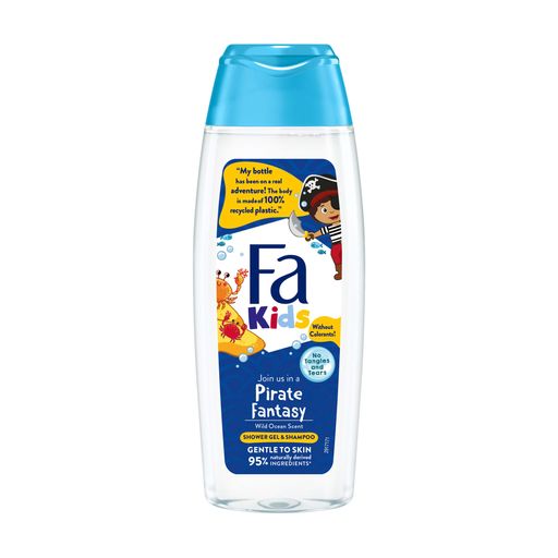 Дитячий гель-шампунь для душу Fa Kids Хоробрий пірат, для хлопчиків, 250 мл