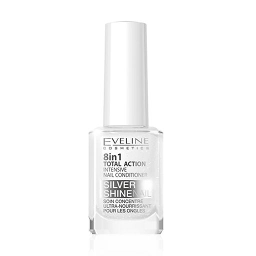 Засіб для відновлення нігтів 8 в 1 Eveline Cosmetics Nail Therapy Professional Silver Shine, 12 мл