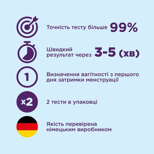 Експрес-тест для визначення вагітності EVITEST Plus, 2 шт