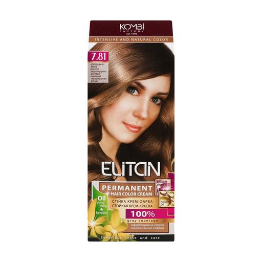 Крем-краска для волос Elitan Intensive And Natural Color 7.81 Сияющий перламутрово-русый, 115 мл