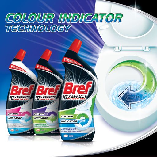 Гель для чищення туалету Bref Excellence Gel Color Activ+ Ocean, 700 мл