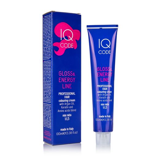 Профессиональная краска для волос IQ Code Gloss & Energy Line, 7/00 Интенсивный русый, 100 мл