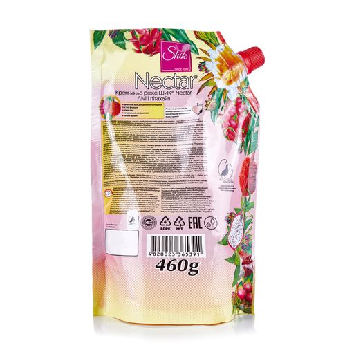 Жидкое крем-мыло Shik Nectar Личи и птицахайя, 460 мл (дойпак)