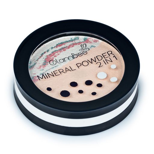 Пудра GlamBee Mineral Powder 2in1