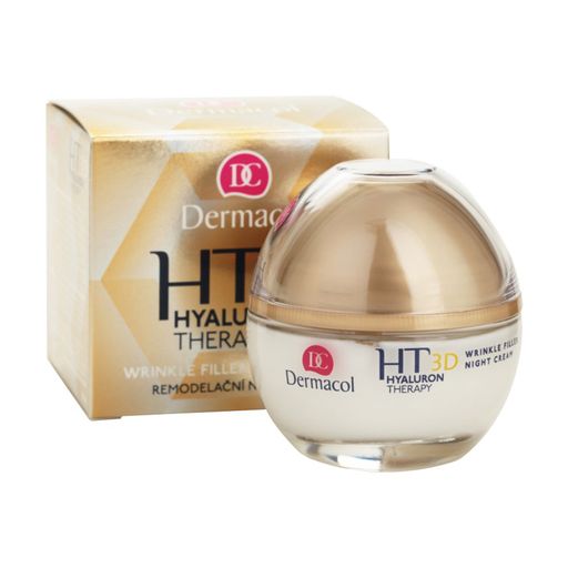 Ночной крем для лица Dermacol Hyaluron Therapy 3D Wrinkle Night Filler Cream заполняющий морщины, 50 мл