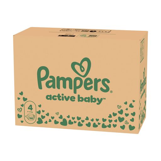 Подгузники Pampers Active Baby размер 4 (9-14 кг), 180 шт