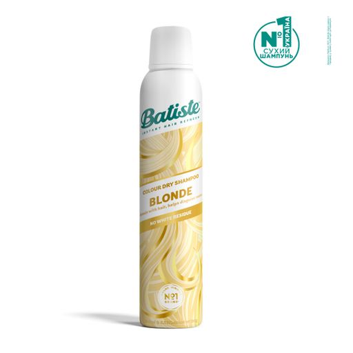 Сухий шампунь для волосся Batiste Dry Shampoo Plus with a Hint of Color Brilliant Blonde для світлого волосся, 200 мл