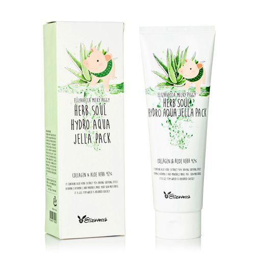 Увлажняющая маска Elizavecca Milky Piggy Herb Soul Hydro Aqua Jella Pack с алое и коллагеном, 250 мл